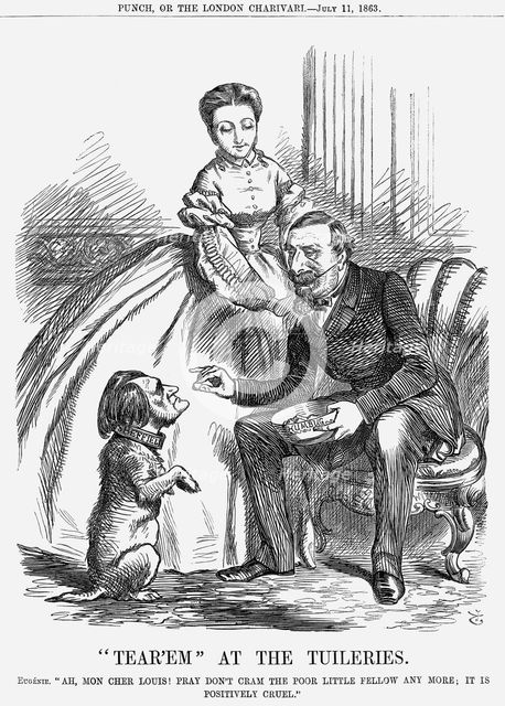 '"Tear'em" At The Tuileries', 1863. Creator: John Tenniel.