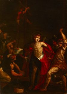Tearing the Clothing of Christ before his Flagellation, 17th century. Creator: Unknown