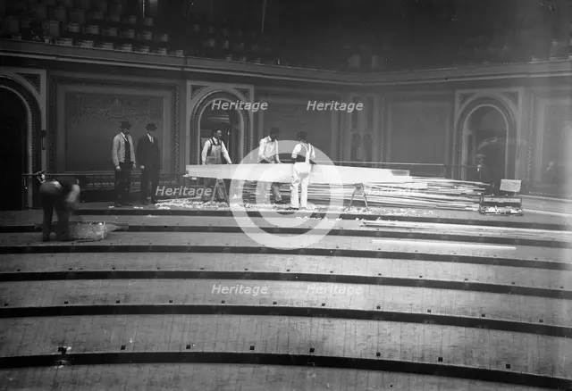 Tearing up floor of House of Reps., between c1910 and c1915. Creator: Bain News Service.
