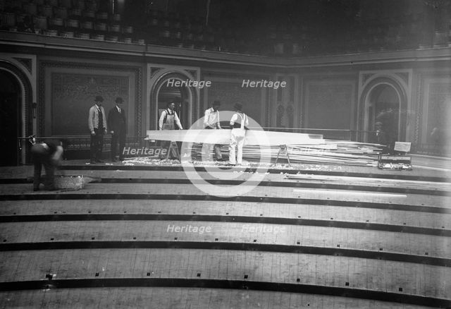 Tearing up floor of House of Reps., between c1910 and c1915. Creator: Bain News Service.