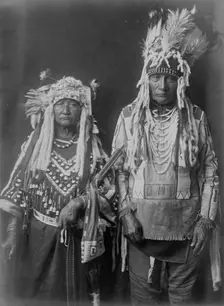 Tearing Lodge and wife(?), c1910. Creator: Edward Sheriff Curtis