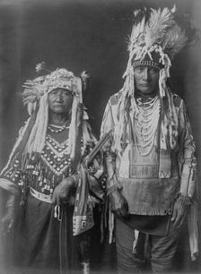 Tearing Lodge and wife(?), c1910. Creator: Edward Sheriff Curtis