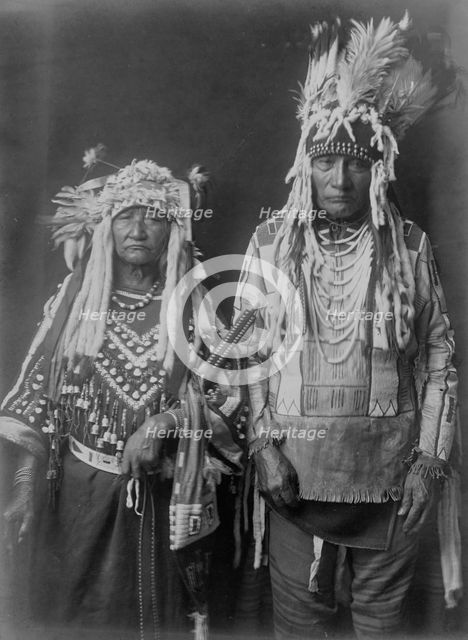 Tearing Lodge and wife(?), c1910. Creator: Edward Sheriff Curtis.