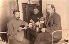 Teatime Even While in Penal Servitude, 1906-1911. Creator: Isaiah Aronovich Shinkman