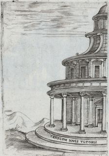 Teatrum Bordeos [Transitorium Caesaris in later editions], from a Series of..., Plate ca. 1530-1550. Creator: Master GA