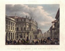 Teatro alla Scala, End 1830s. Creator: Sidoli, Alessandro (1812-1855)