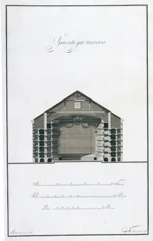 Teatro alla Scala. Project, 1789. Creator: Piermarini, Giuseppe (1734-1808)