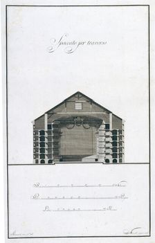 Teatro alla Scala. Project, 1789. Creator: Piermarini, Giuseppe (1734-1808)