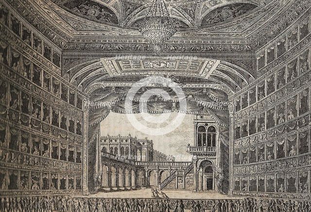 Teatro La Fenice in Venice, 1829.