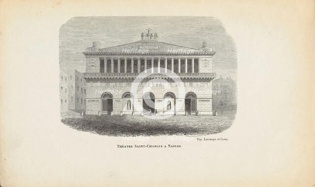 Teatro San Carlo in Naples, Mid of the 19th century. Creator: Anonymous.