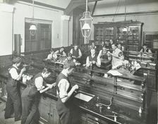 Technical instruction, Haselrigge Road School, Clapham, London, 1914