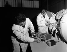 Technicians working at the Park Gate Iron & Steel Co, Rotherham, South Yorkshire, 1966. Artist: Michael Walters