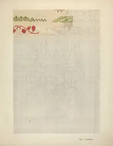 Technique Demo (Jacquard Coverlet), c. 1941. Creator: William Paul Childers