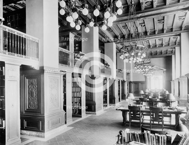 Technology library, the New York Public Library, c.between 1910 and 1920. Creator: Unknown.