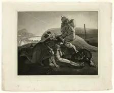 Tecmessa, Her Son and Teucer Lamenting the Dead Ajax, 1809. Creator: Carl Russ