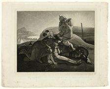 Tecmessa, Her Son and Teucer Lamenting the Dead Ajax, 1809. Creator: Carl Russ