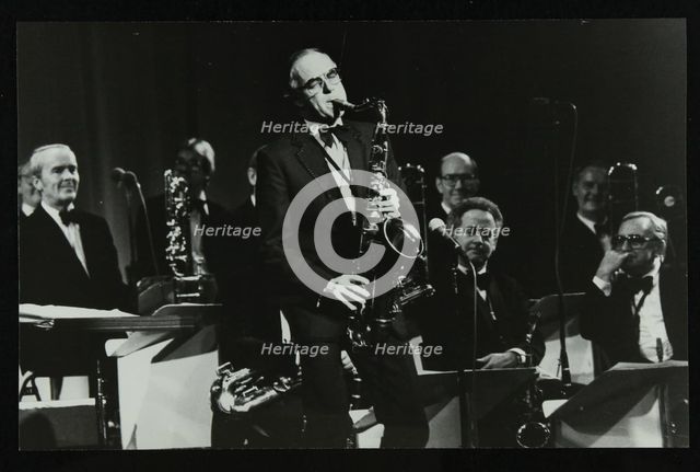 Ted Heath Orchestra saxophonist Tommy Whittle, Forum Theatre, Hatfield, Hertfordshire, 1983. Artist: Denis Williams