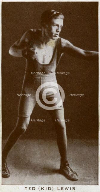 Ted 'Kid' Lewis, British boxer, (1938). Artist: Unknown