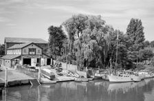 Teddington boat house and slipway, Richmond, c1945-c1965. Artist: SW Rawlings