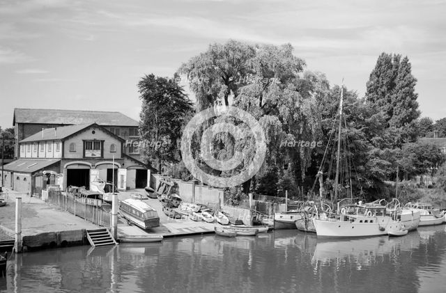 Teddington boat house and slipway, Richmond, c1945-c1965. Artist: SW Rawlings