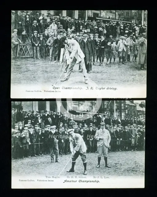 Tee shots from championships, 1895 and 1908. Creator: Unknown.