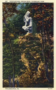 Teedyuscung, Indian Rock, Fairmount Park, Philadelphia, Pennsylvania, USA, 1933