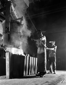 Teeming iron in the Steel City, Sheffield, South Yorkshire, 1963. Creator: Michael Walters
