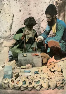 Teheran. Epicier Droguiste Sur La Place Royale (Apothecary on the Royal Square), 1900. Creator: Unknown