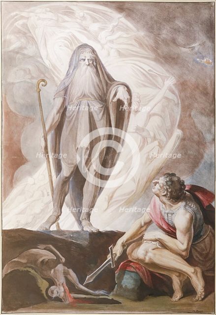 Teiresias Foretells the Future to Odysseus, 1780-1783. Artist: Füssli (Fuseli), Johann Heinrich (1741-1825)