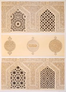 Tekih Cheik Hacen Sadaka, or the Funerary Mosque of Sultan Hassan, Cairo, pub. 1877. Creator: Emile Prisse d'Avennes (1807-79)