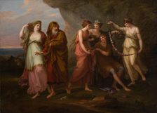 Telemachus and the Nymphs of Calypso, 1782. Creator: Angelica Kauffman