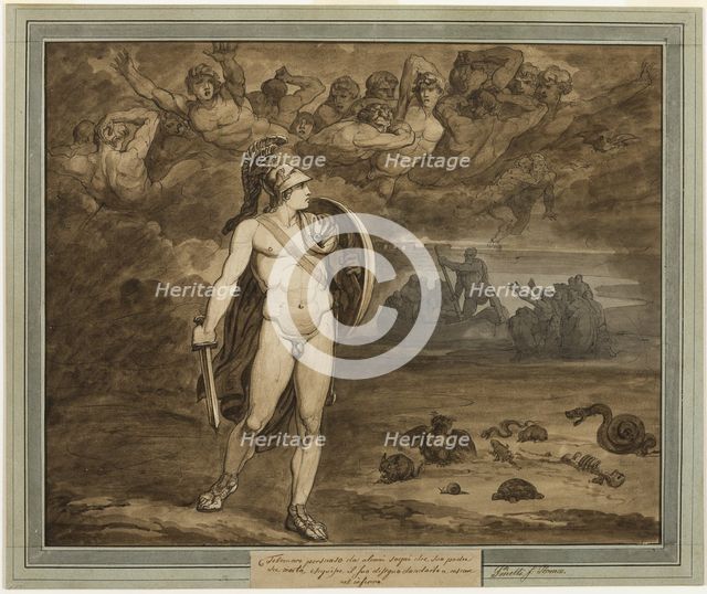 Telemachus, Believing that His Father, Ulysses, Is Dead, Searches for Him in the..., 1808. Creator: Bartolomeo Pinelli.