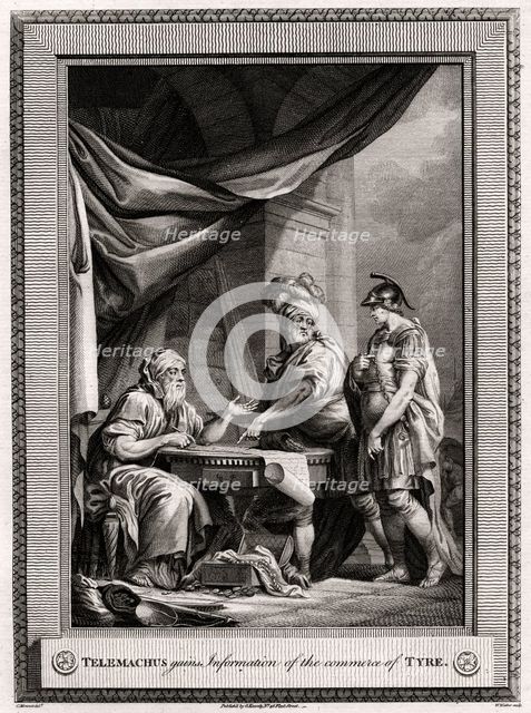 'Telemachus gains Information of the commerce of Tyre', 1775. Artist: W Walker