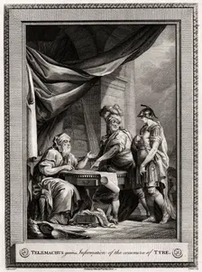 Telemachus gains Information of the commerce of Tyre 1775. Artist: W Walker