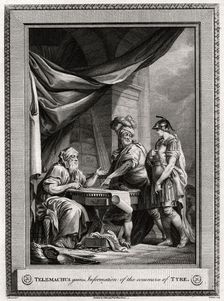 Telemachus gains Information of the commerce of Tyre 1775. Artist: W Walker