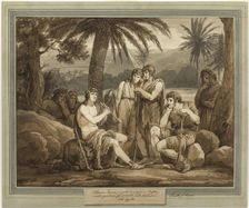 Telemachus Plays and Sings to the Shepherds in Egypt, from The Adventures of..., 1808. Creator: Bartolomeo Pinelli