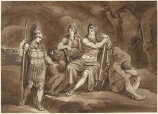 Telemachus Requests Permission from Pluto to Seek His Father in the Underworld, 1809. Creator: Bartolomeo Pinelli