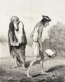 Télémaque ravagé par l'amour, 1842. Creator: Honore Daumier