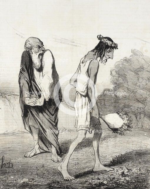 Télémaque ravagé par l'amour, 1842. Creator: Honore Daumier.