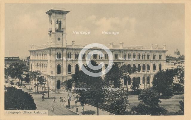 'Telegraph Office, Calcutta', c1900. Artist: Johnston & Hoffmann.