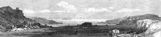 Telegraph Bay, Aden, with the Great Eastern, 1870. Creator: Unknown.