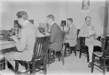 Telegraph Room, Dem. Nat Comm'ee, between c1915 and c1920. Creator: Bain News Service
