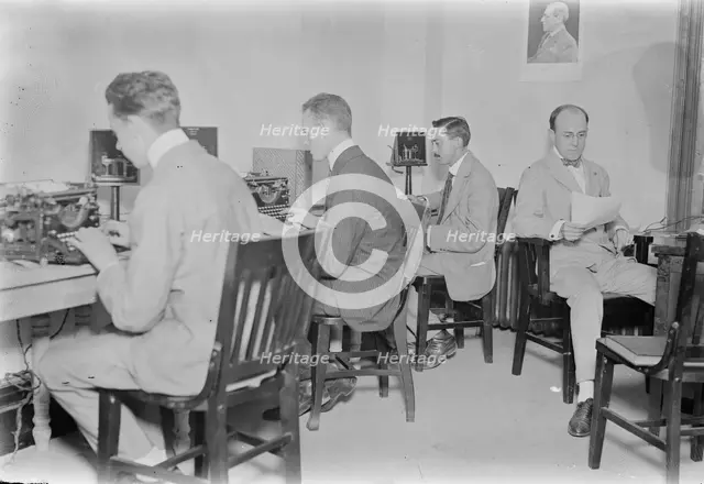 Telegraph Room, Dem. Nat Comm'ee, between c1915 and c1920. Creator: Bain News Service.