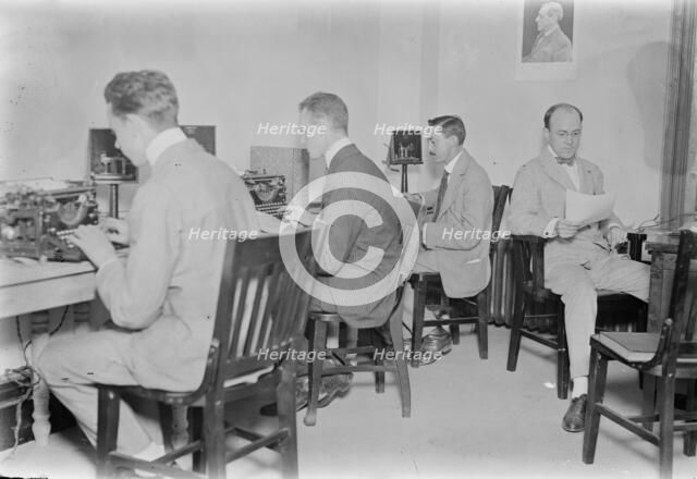 Telegraph Room, Dem. Nat Comm'ee, between c1915 and c1920. Creator: Bain News Service.