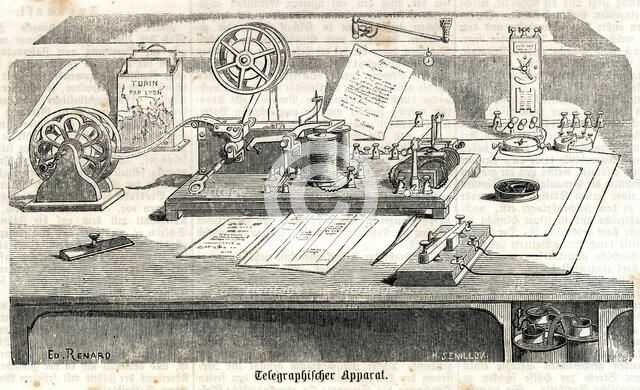 Telegraphic Apparatus, c1855. Creator: Renard, Edouard (1802-1857).