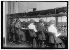 Telephone operators, between 1914 and 1917. Creator: Harris & Ewing