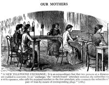 Telephone exchange, 1883. Creator: Unknown