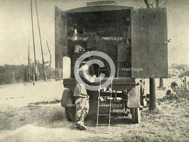 'Telephone Lorry Exchange Attached to R.A.F. Kite Balloon Section', (1919). Creator: Unknown.