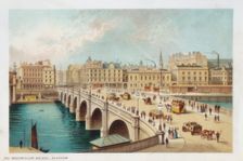 Telford's bridge over the Clyde at Broomielaw, Glasgow, 1891. Creator: Unknown