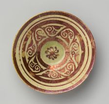 Tell Minis Bowl with Vegetal Scroll, Syria, mid-12th century. Creator: Unknown